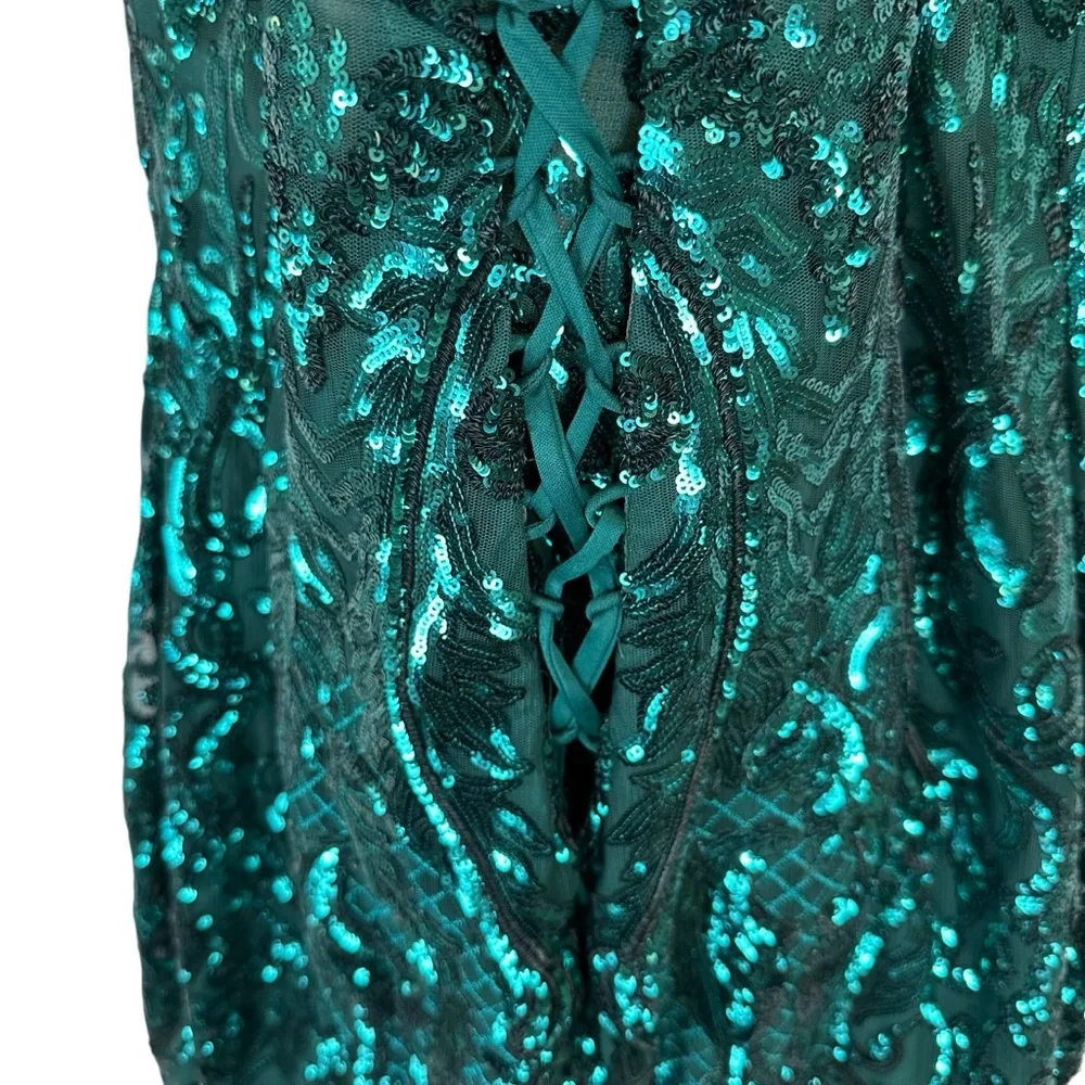 morilee madeline gardner formal prom green dress size 18 - Picture 8 of 15